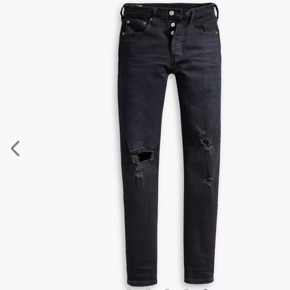 Levi’s 501 slim with rips W26 L30 - Picture 8 of 9